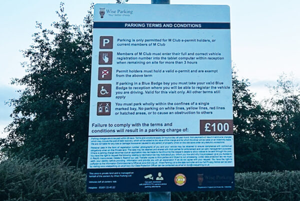Car park sign