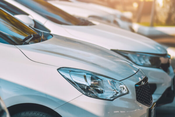 Cars in UK car park with Solar ANPR cameras